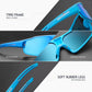 Lunettes de soleil polarisées avec protection UV400, bleu clair, unisexe, ROCKBROS