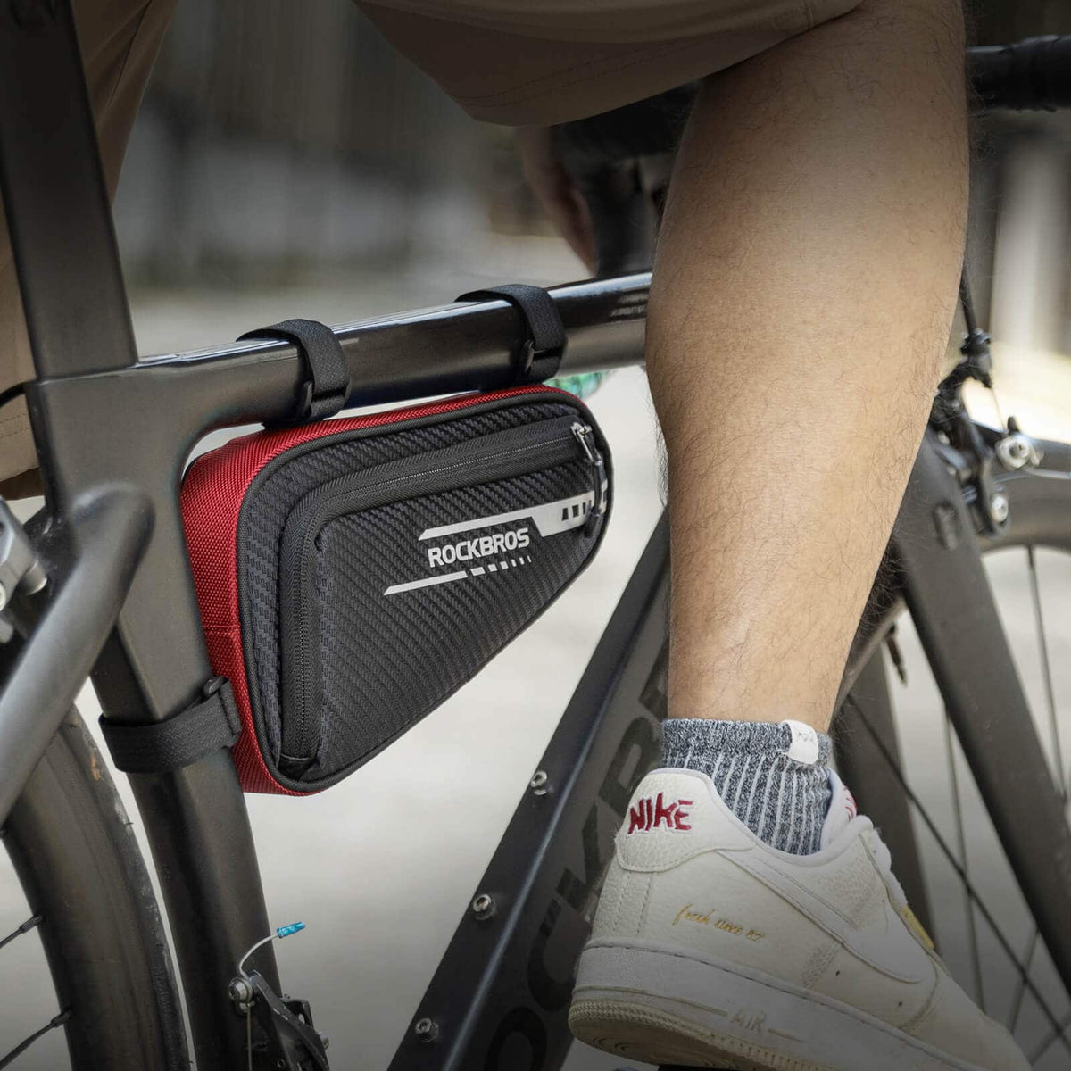 ROCKBROS Sac de cadre étanche Sac triangle pour VTT & vélos de route 1,2L