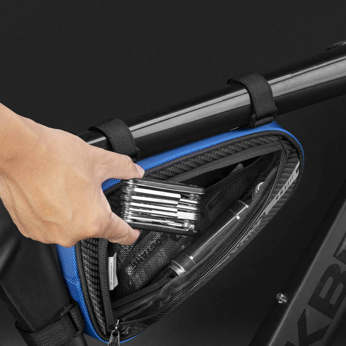 ROCKBROS Sac de cadre étanche Sac triangle pour VTT & vélos de route 1,2L