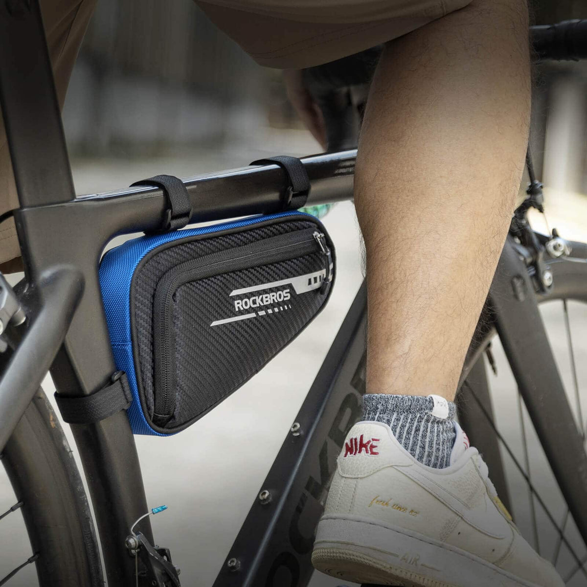 ROCKBROS Sac de cadre étanche Sac triangle pour VTT & vélos de route 1,2L