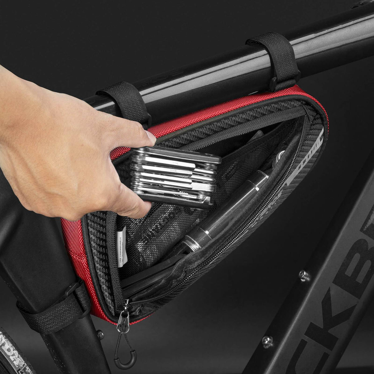 ROCKBROS Sac de cadre étanche Sac triangle pour VTT & vélos de route 1,2L