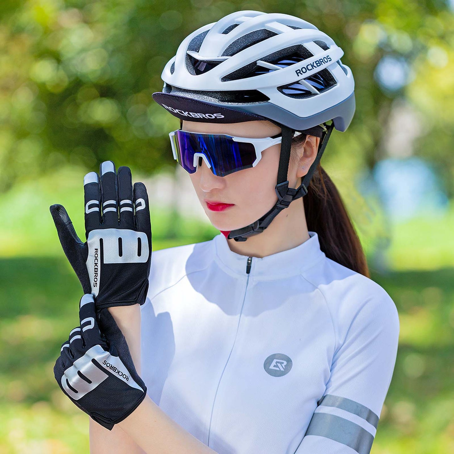Gants d'équitation à doigts complets SBR pour hommes, tailles M à XXL, ROCKBROS