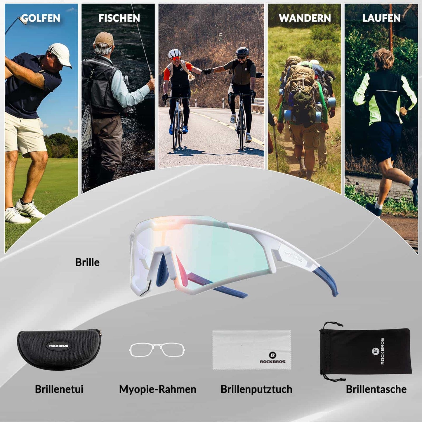 Lunettes de soleil, lunettes de cyclisme, verres teintés, pour l'extérieur, protection UV400, ROCKBROS