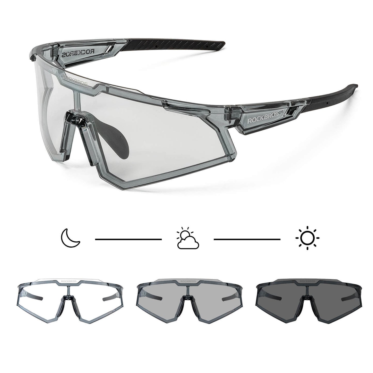 Lunettes de soleil, lunettes de cyclisme, verres teintés, pour l'extérieur, protection UV400, ROCKBROS