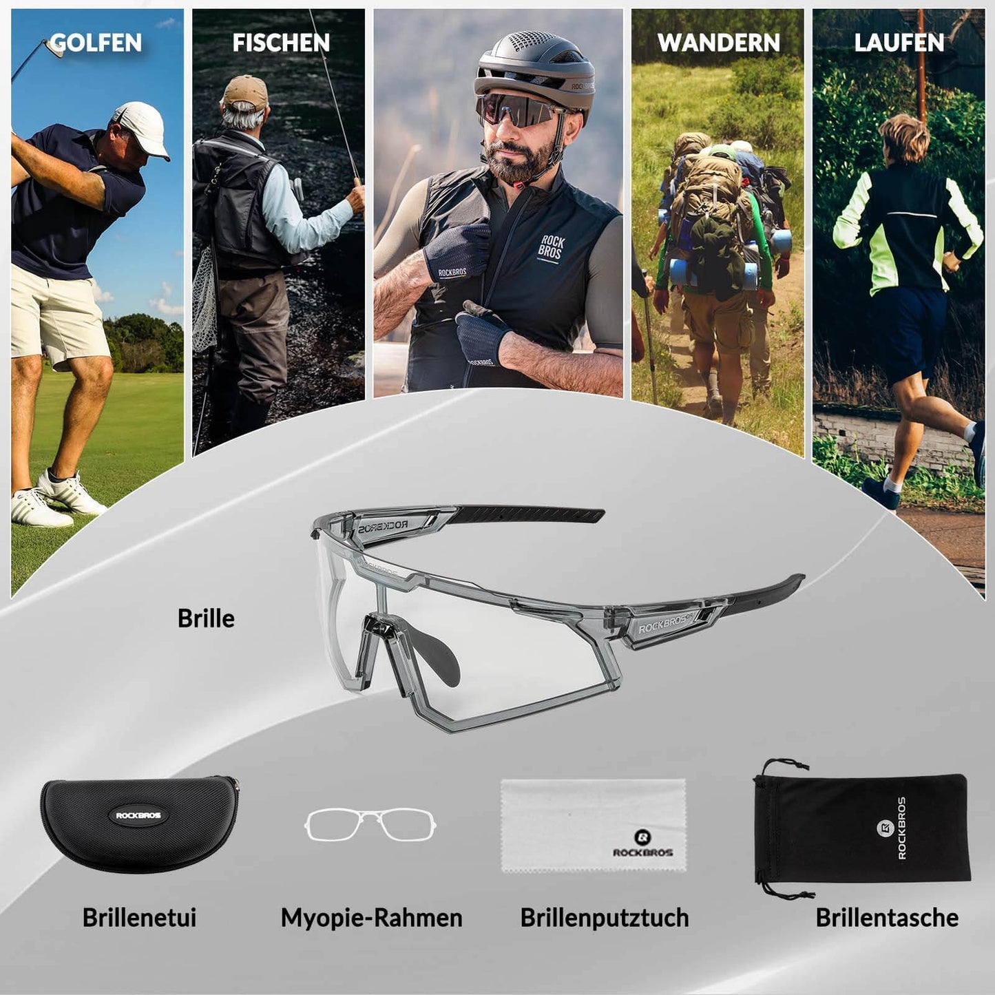 Lunettes de soleil, lunettes de cyclisme, verres teintés, pour l'extérieur, protection UV400, ROCKBROS