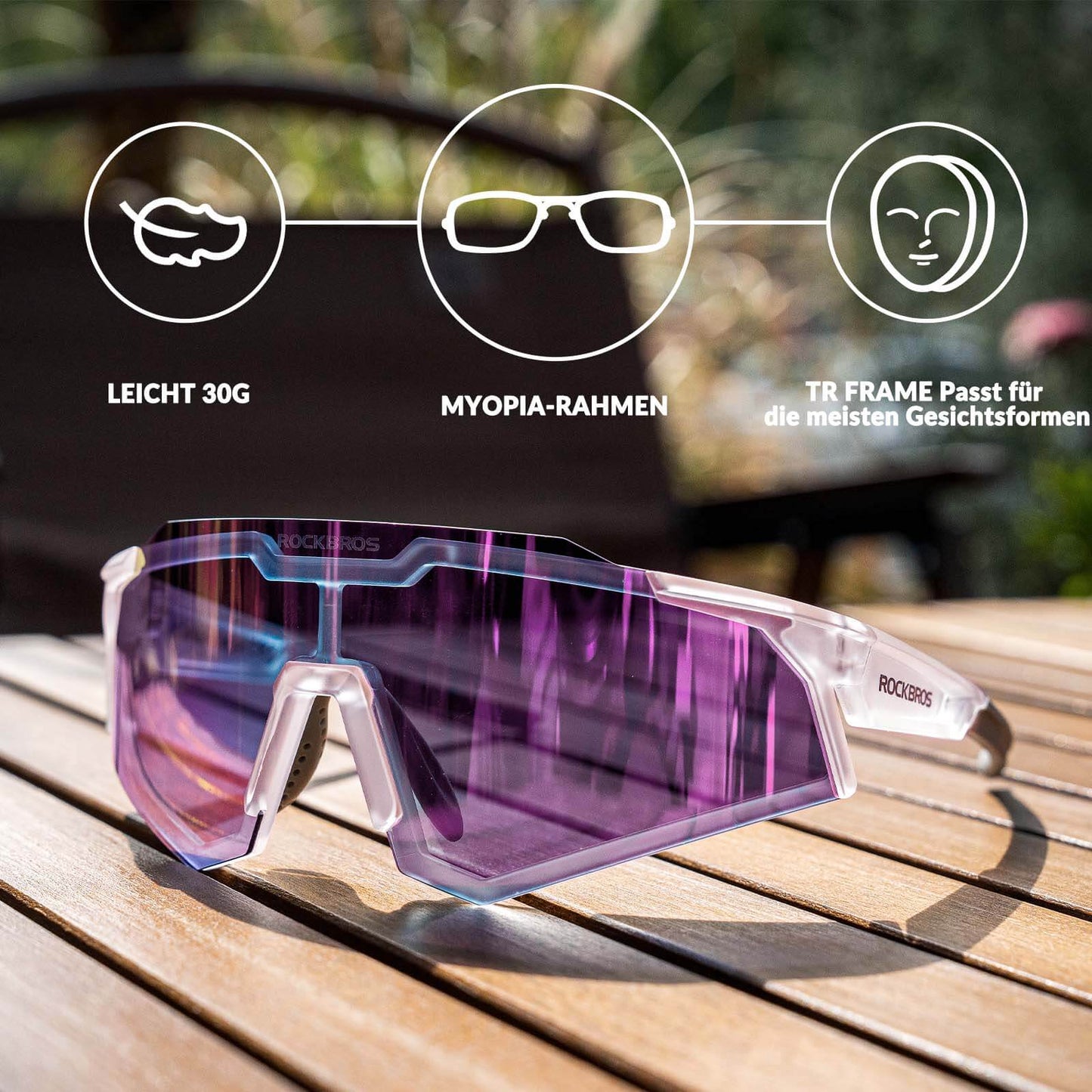 Lunettes de soleil, lunettes de cyclisme, verres teintés, pour l'extérieur, protection UV400, ROCKBROS