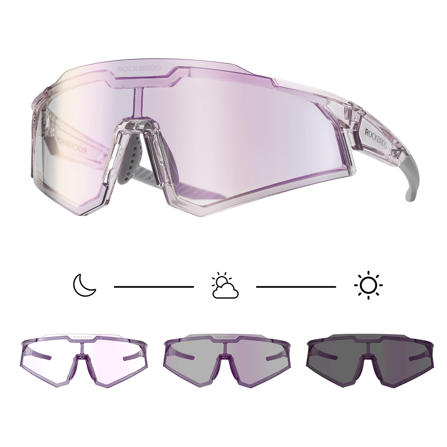 Lunettes de soleil, lunettes de cyclisme, verres teintés, pour l'extérieur, protection UV400, ROCKBROS