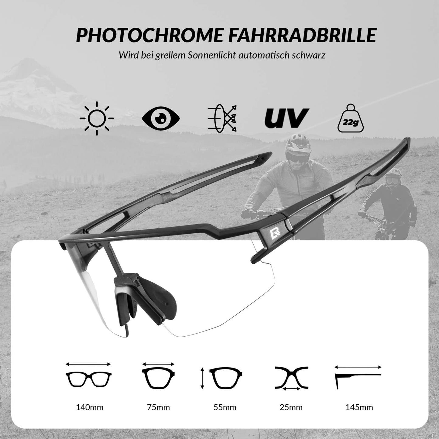 Lunettes de soleil pour hommes et femmes, lunettes de cyclisme avec protection UV, ROCKBROS