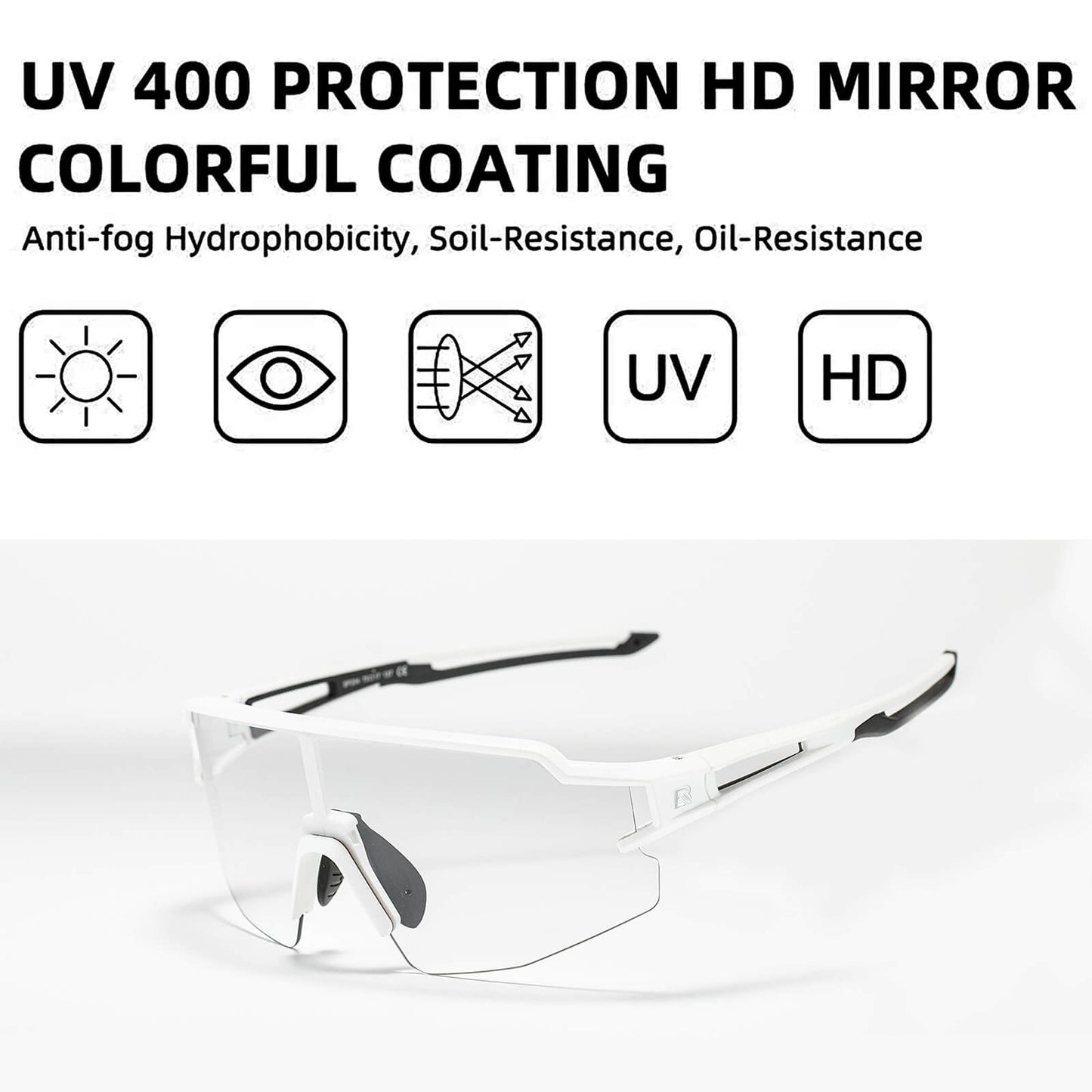 Lunettes de soleil pour hommes et femmes, lunettes de cyclisme avec protection UV, ROCKBROS