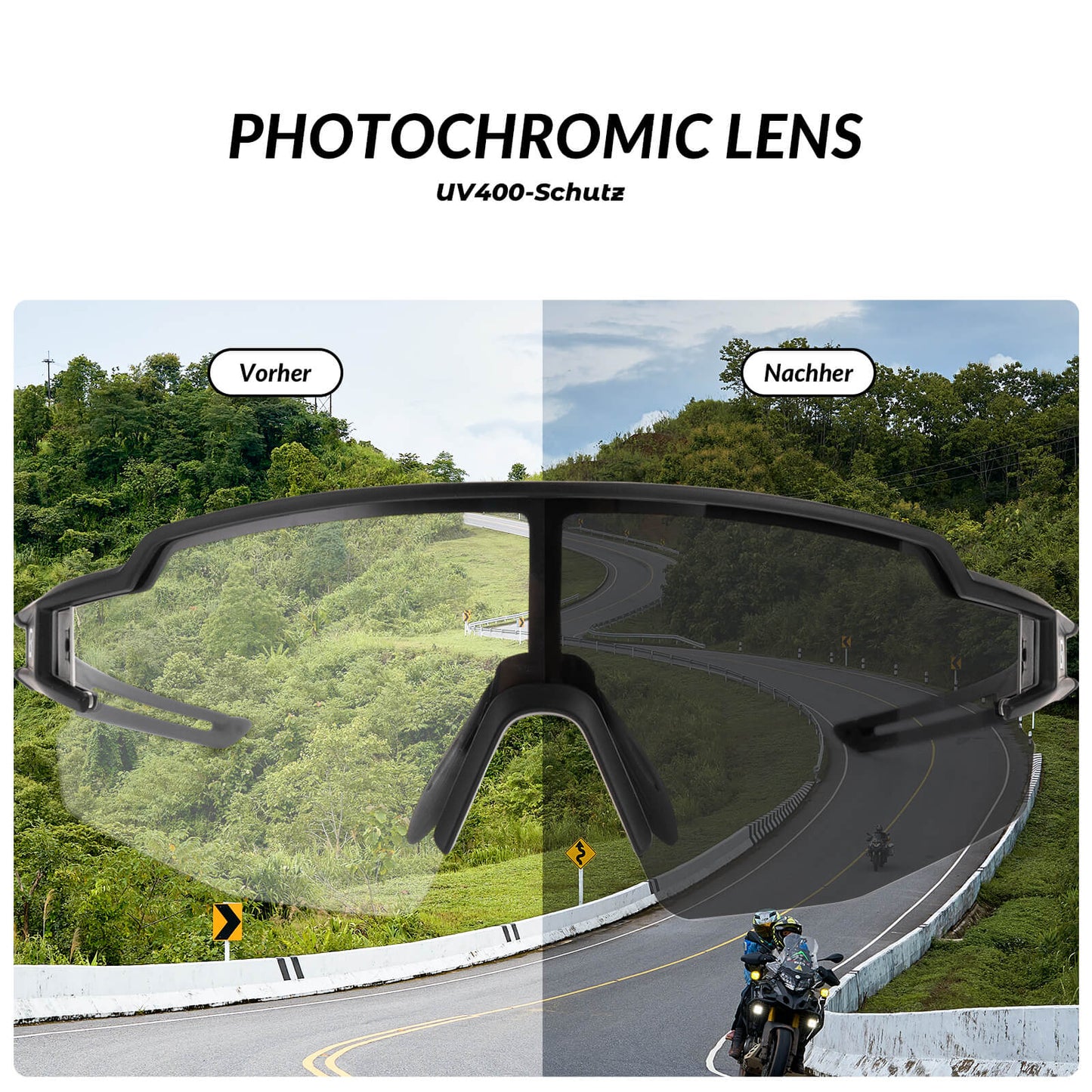 Lunettes de soleil pour hommes et femmes, lunettes de cyclisme avec protection UV, ROCKBROS