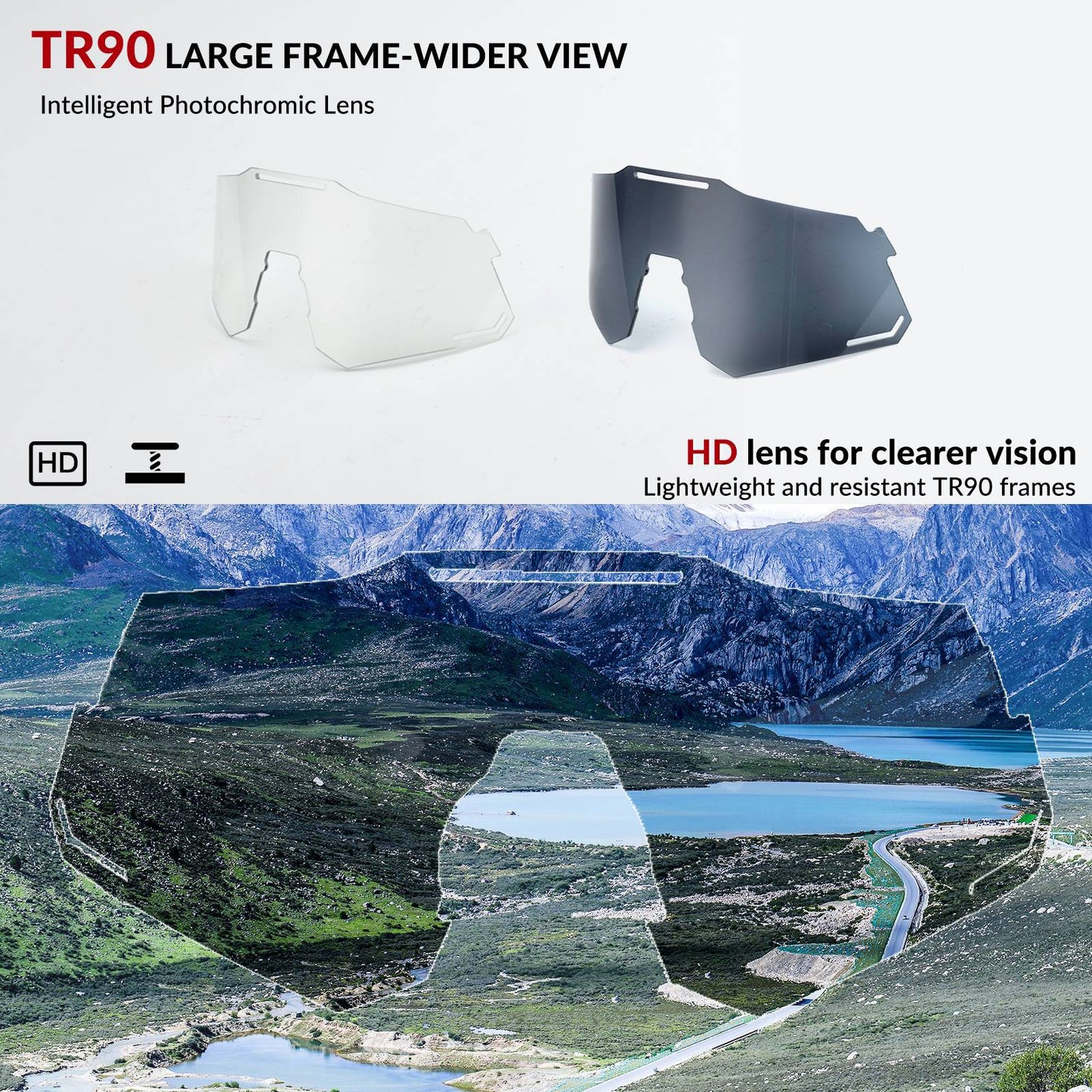 Lunettes de soleil de cyclisme avec protection UV400 pour femmes et hommes ROCKBROS