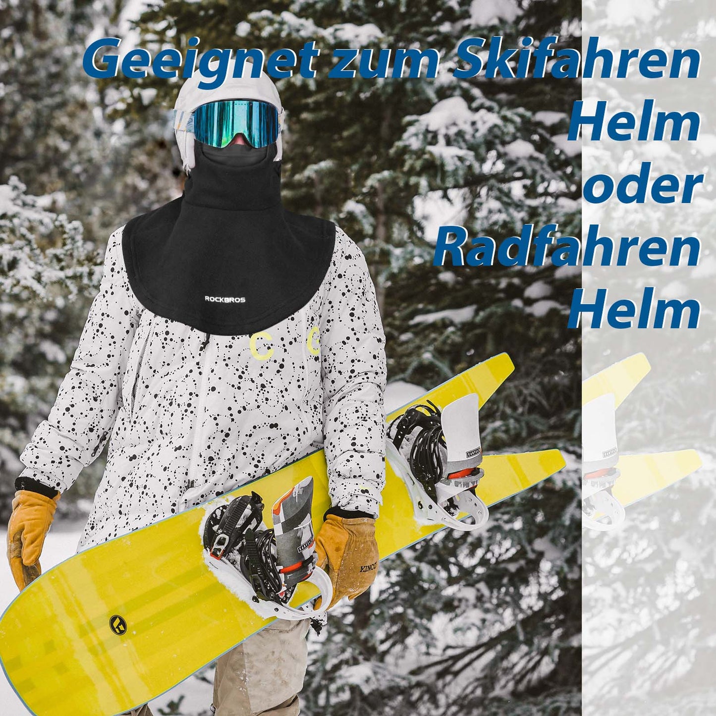 Cagoule d'hiver, plus chaude pour les sports de plein air, ROCKBROS