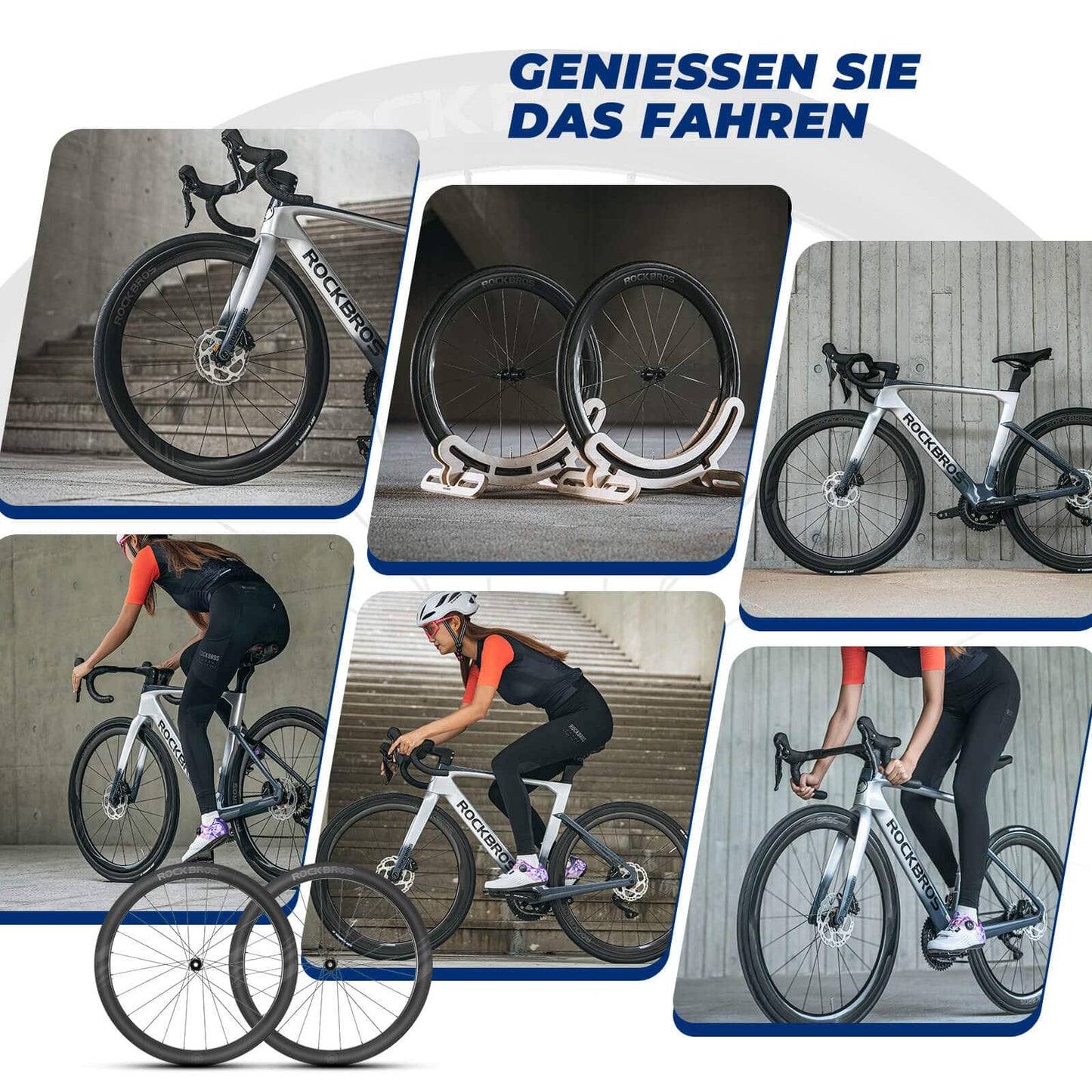 Roues T700 en carbone 28" avec axe traversant de 50 mm pour freins à disque, compatibles avec vélos de route et transmissions Shimano 8-12 vitesses, 24 rayons, plateau 36 dents, roulements en acier, marque Rockbros.
