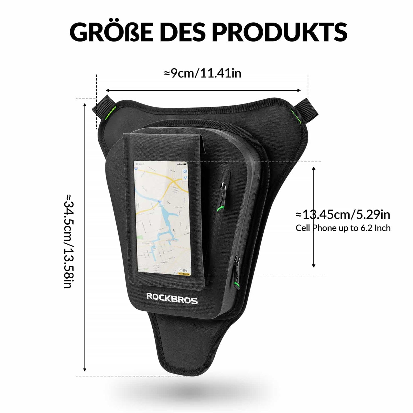 Sacoche de réservoir de moto ROCKBROS, sacoche de jambe avec ventouse magnétique