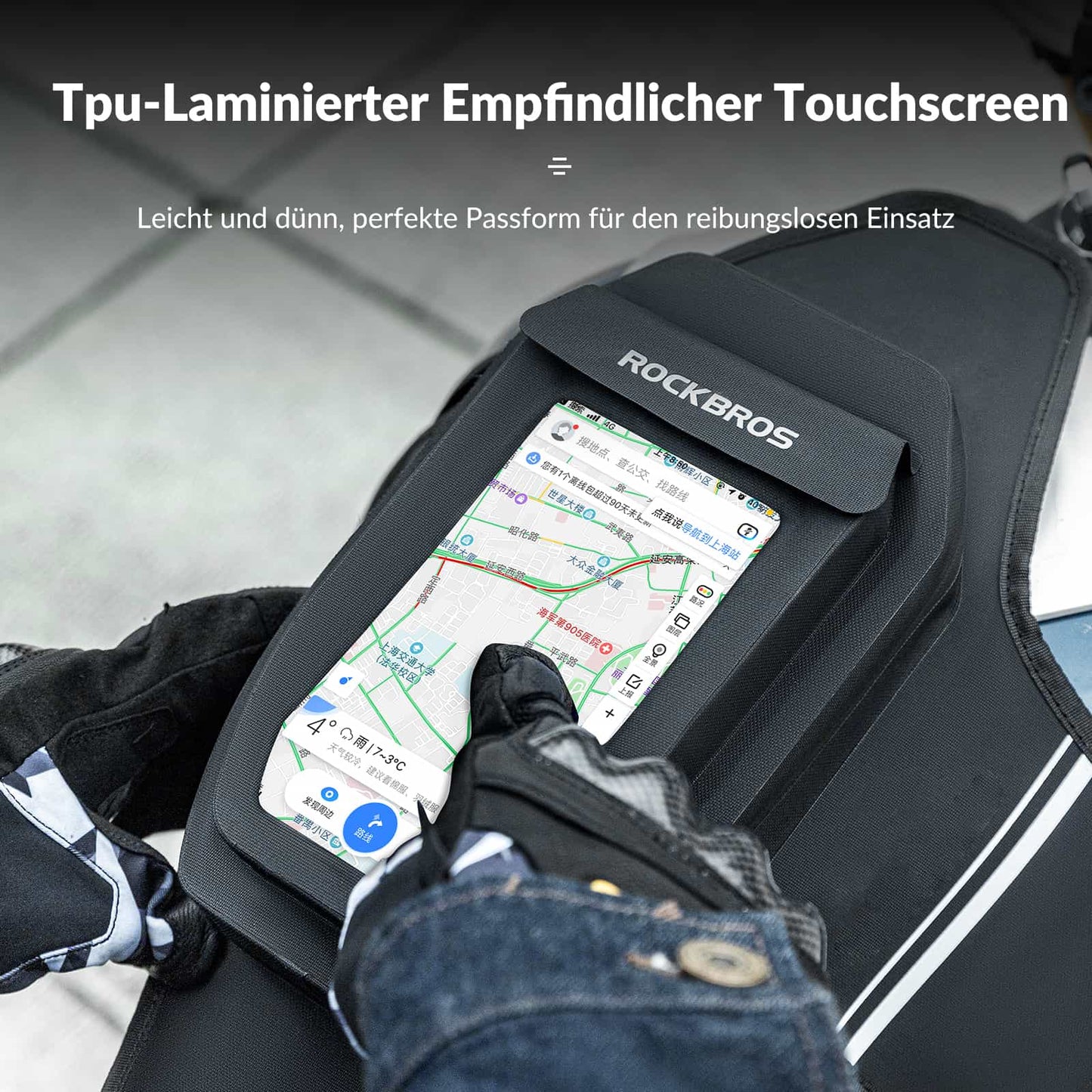 Sacoche de réservoir de moto ROCKBROS, sacoche de jambe avec ventouse magnétique