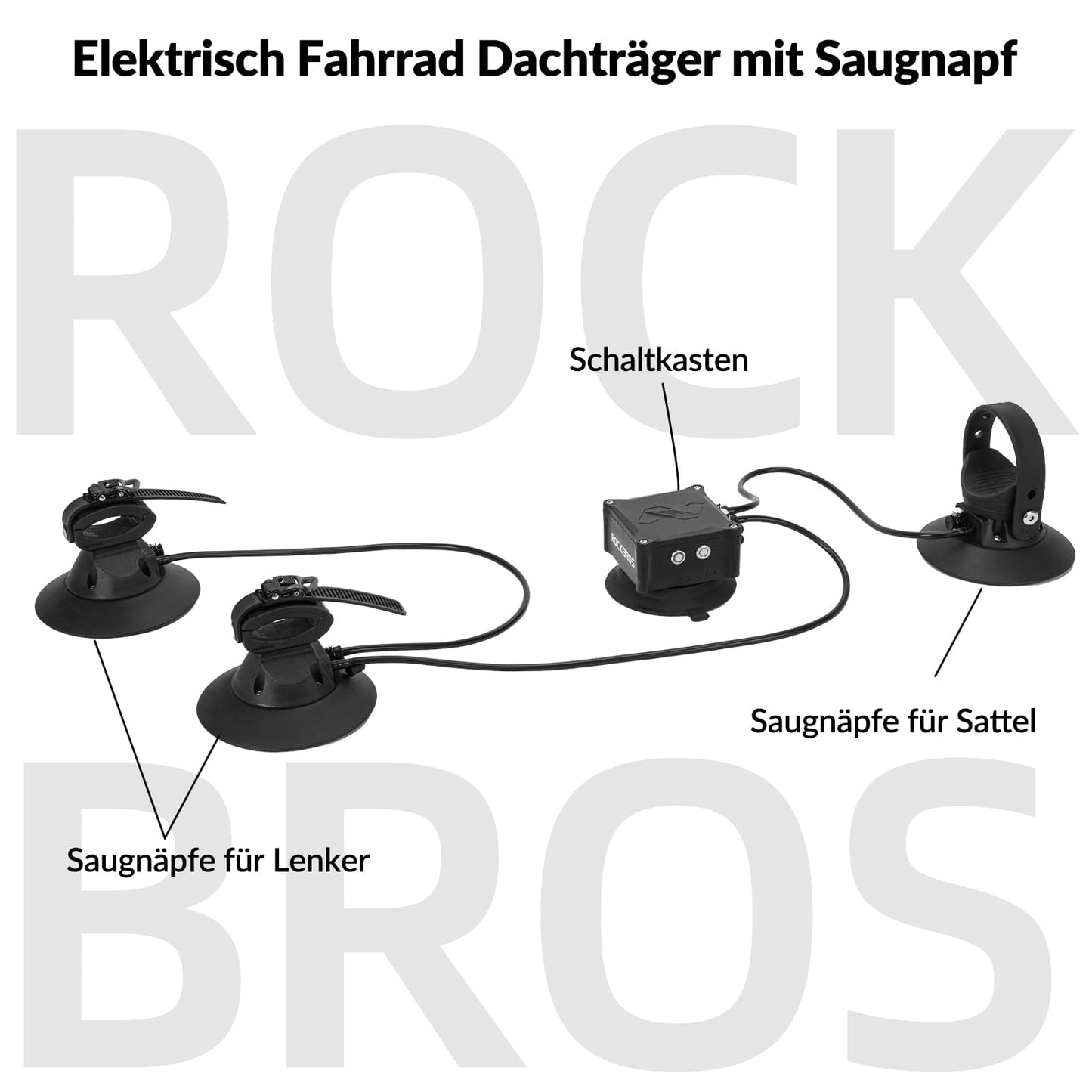 Porte-vélos électrique portable, porte-vélos de toit à ventouse, ROCKBROS