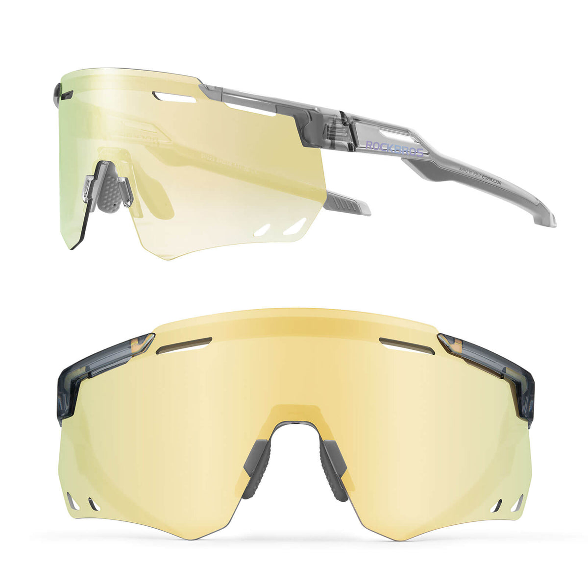 ROCKBROS Lunettes de vélo ultra-légères et photochromiques (UV400)
