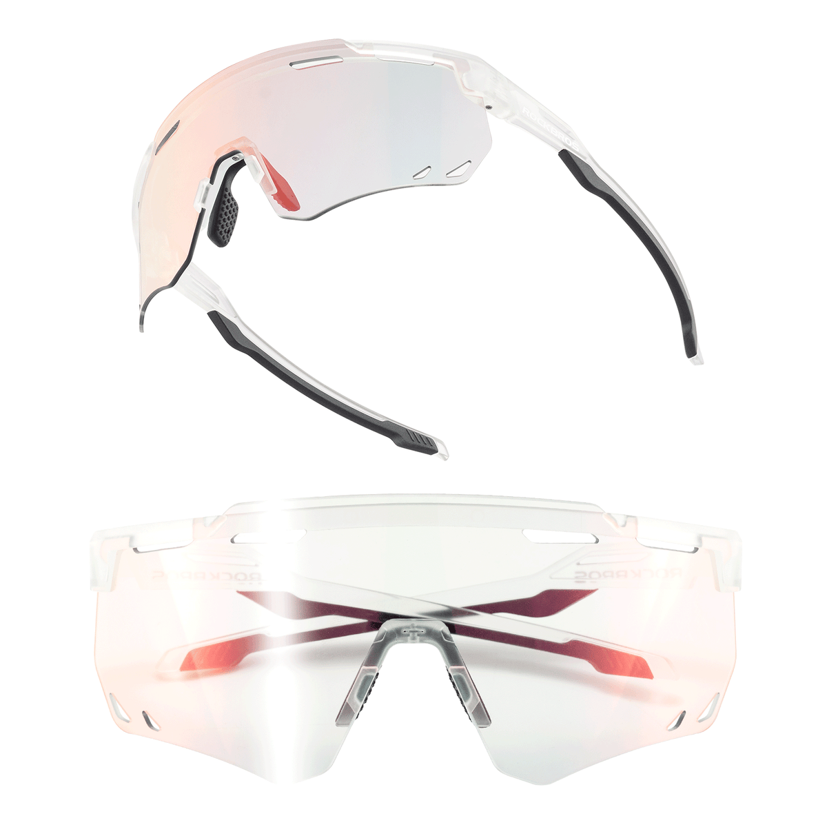 ROCKBROS Lunettes de vélo ultra-légères et photochromiques (UV400)