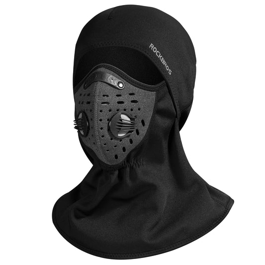 Cagoule chaude, cache-cou polaire d'hiver avec filtre respirant, ROCKBROS