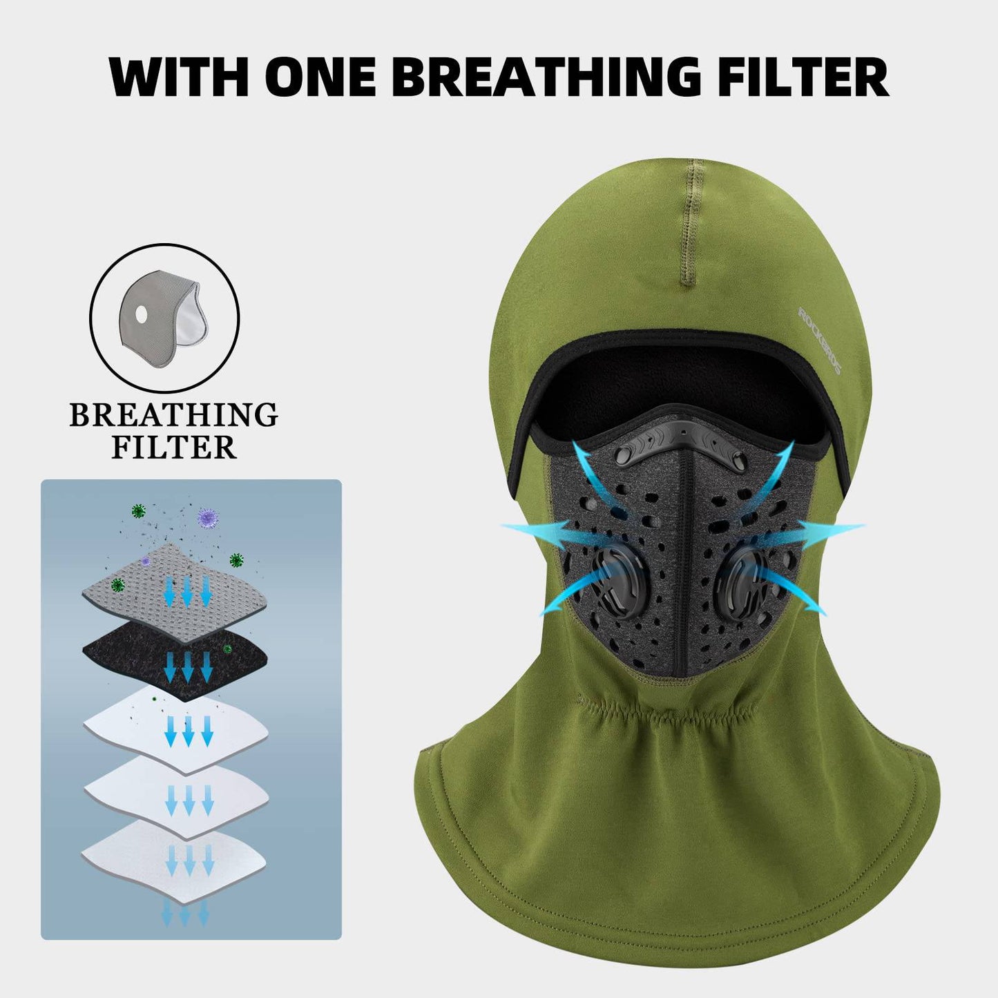 Cagoule coupe-vent et anti-poussière pour l'hiver ROCKBROS