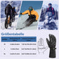Gants de ski d'hiver chauffants rechargeables noirs ROCKBROS