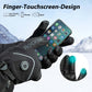 Gants de ski d'hiver chauffants rechargeables noirs ROCKBROS