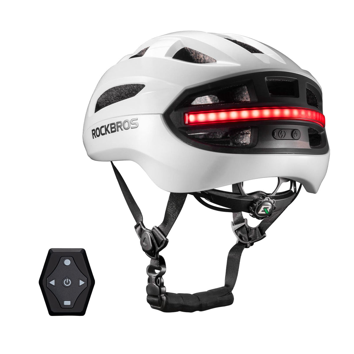 ROCKBROS Casque de vélo intelligent télécommandé avec éclairage
