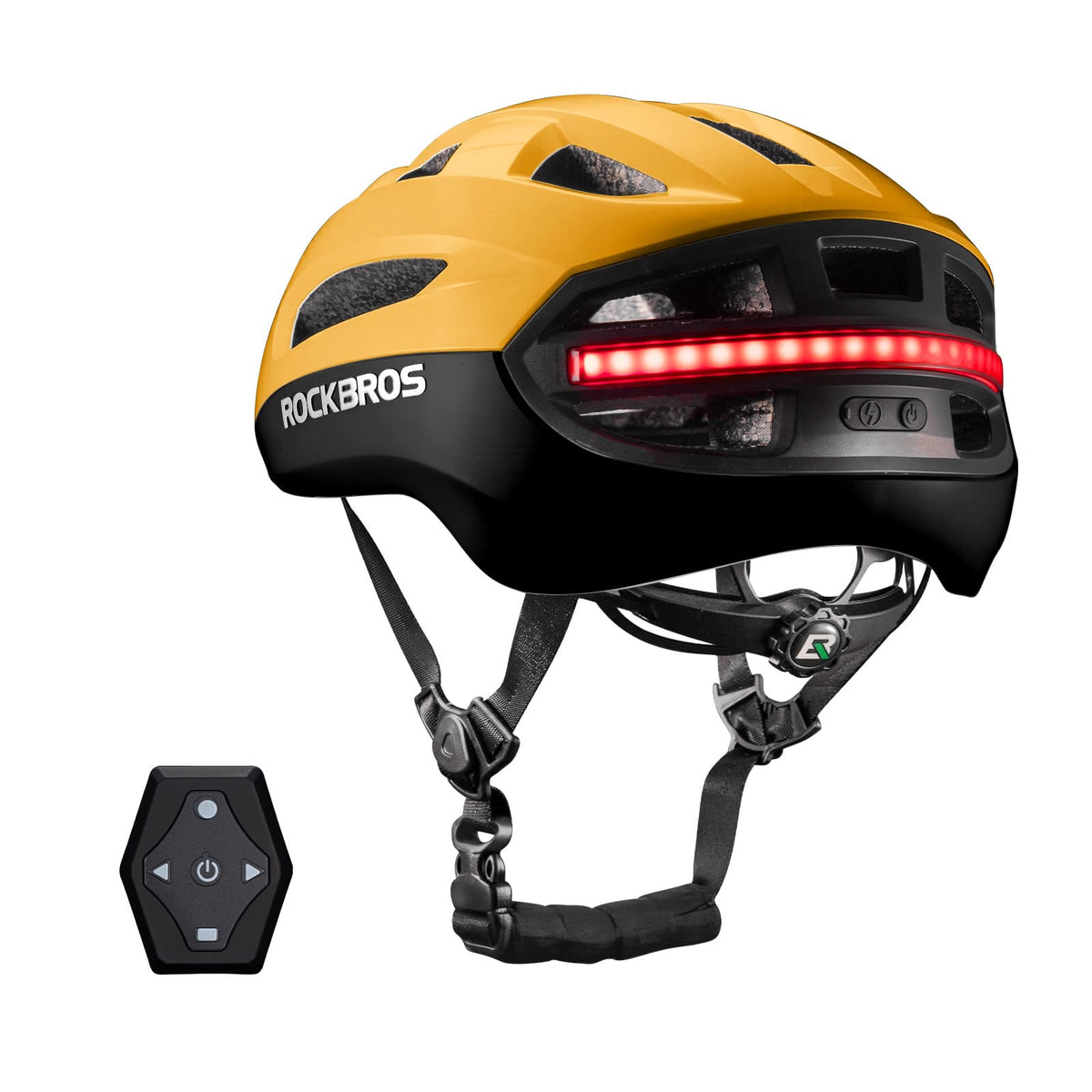ROCKBROS Casque de vélo intelligent télécommandé avec éclairage