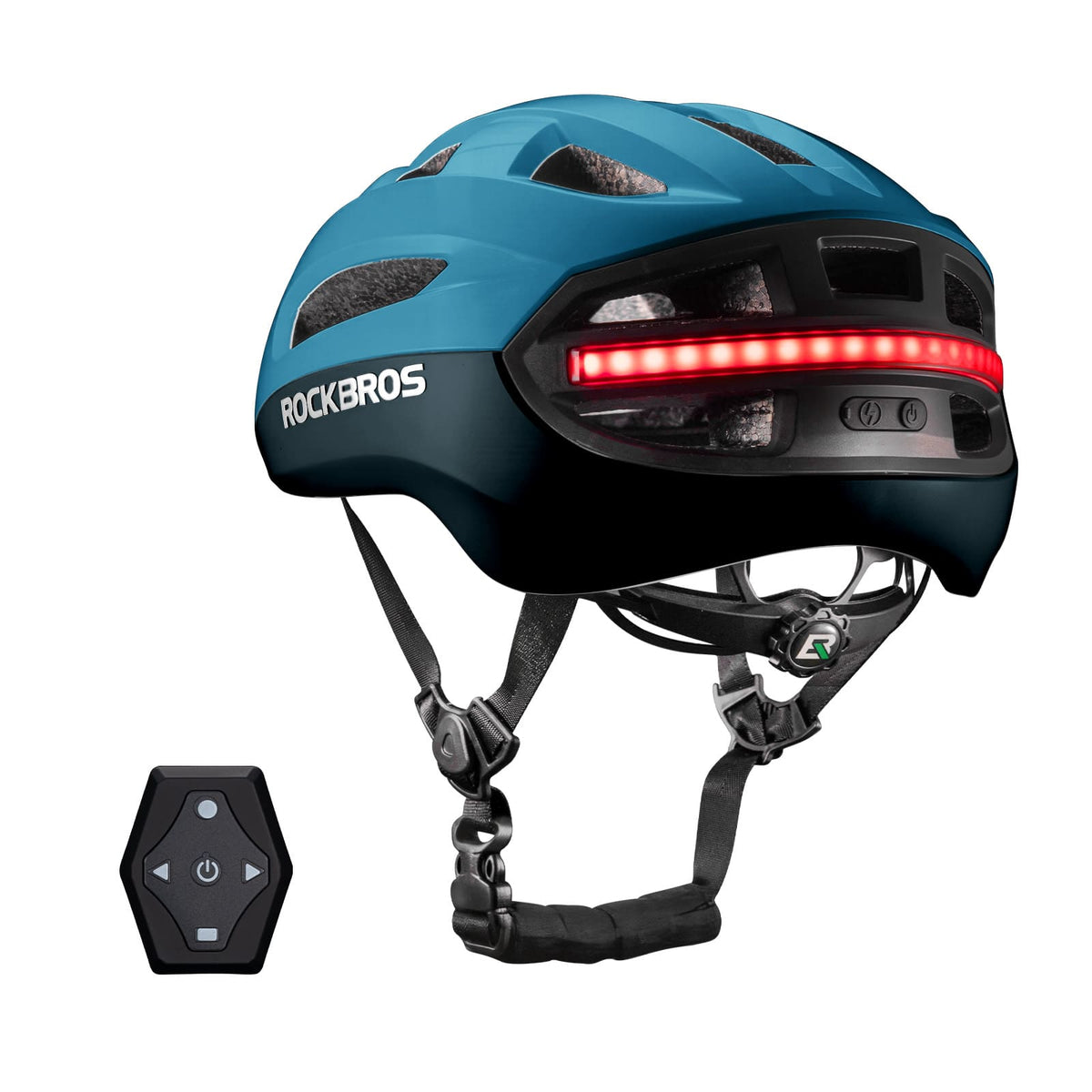 ROCKBROS Casque de vélo intelligent télécommandé avec éclairage