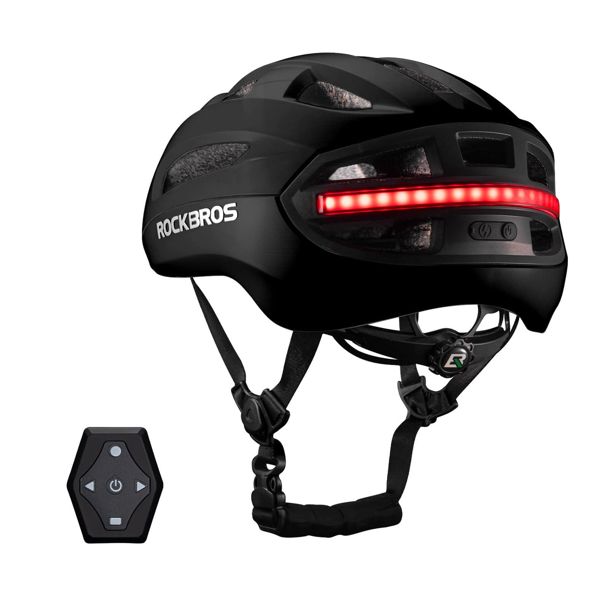 ROCKBROS Casque de vélo intelligent télécommandé avec éclairage