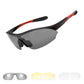 Lunettes de soleil de cyclisme sportif ROCKBROS avec 3 verres UV400 interchangeables