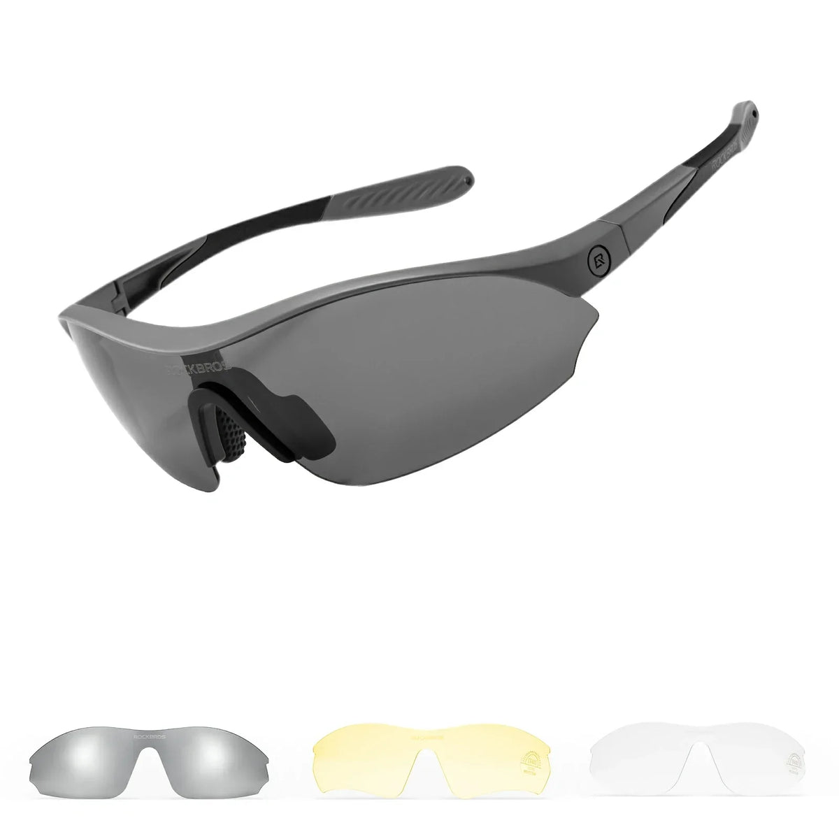 Lunettes de soleil de cyclisme sportif ROCKBROS avec 3 verres UV400 interchangeables