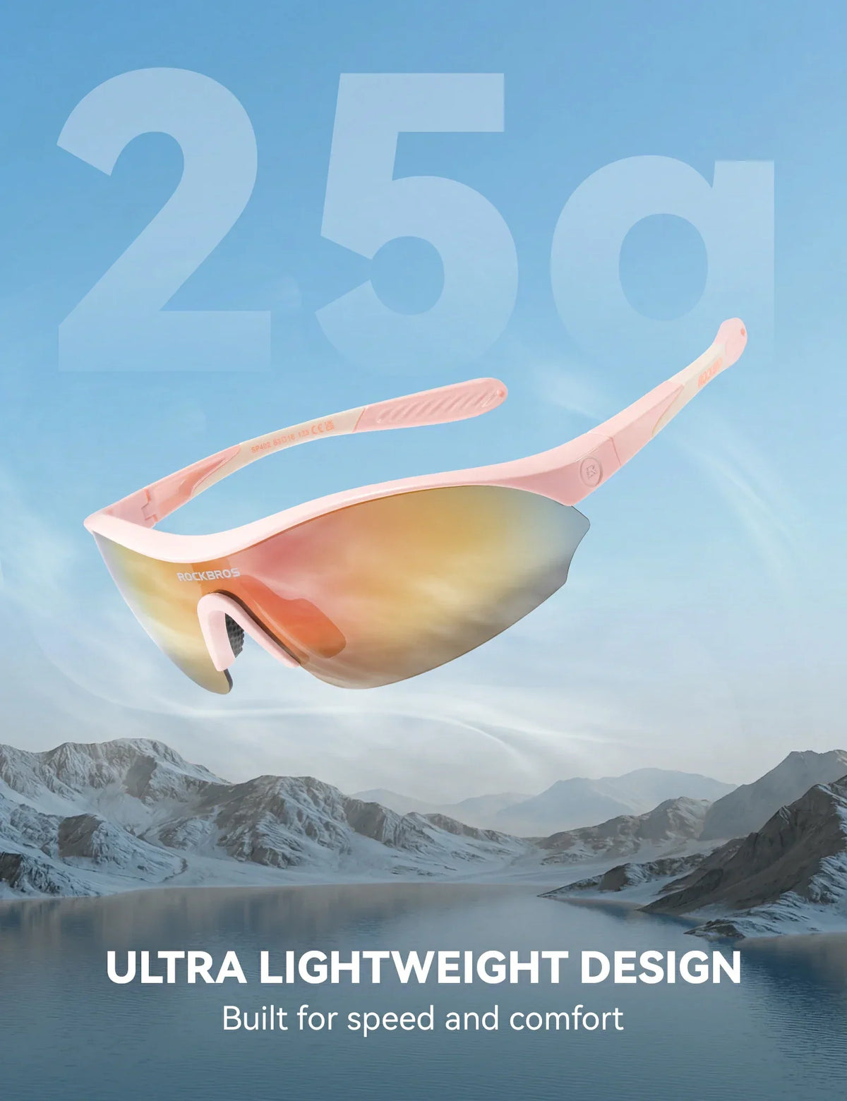 Lunettes de soleil de cyclisme sportif ROCKBROS avec 3 verres UV400 interchangeables