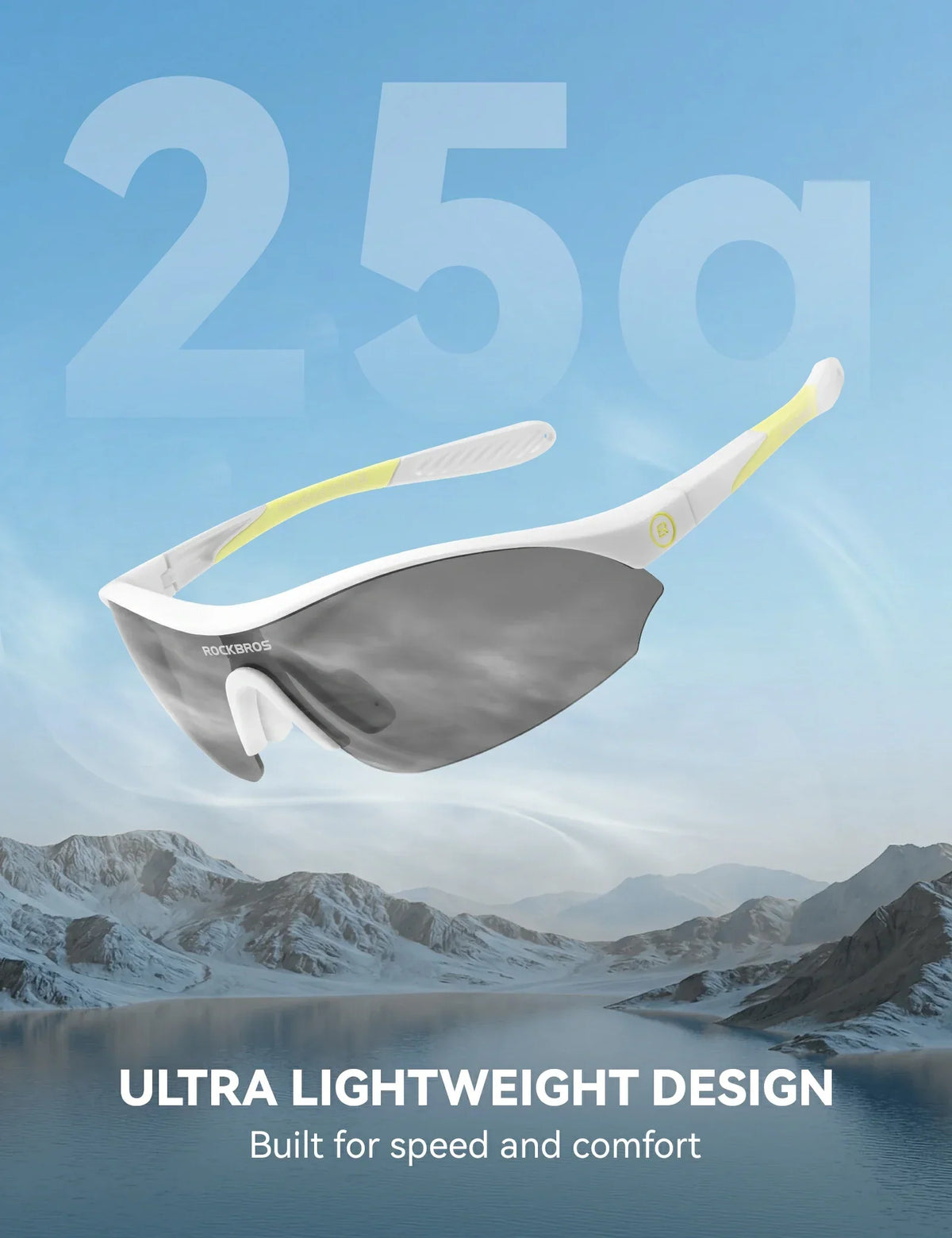 Lunettes de soleil de cyclisme sportif ROCKBROS avec 3 verres UV400 interchangeables