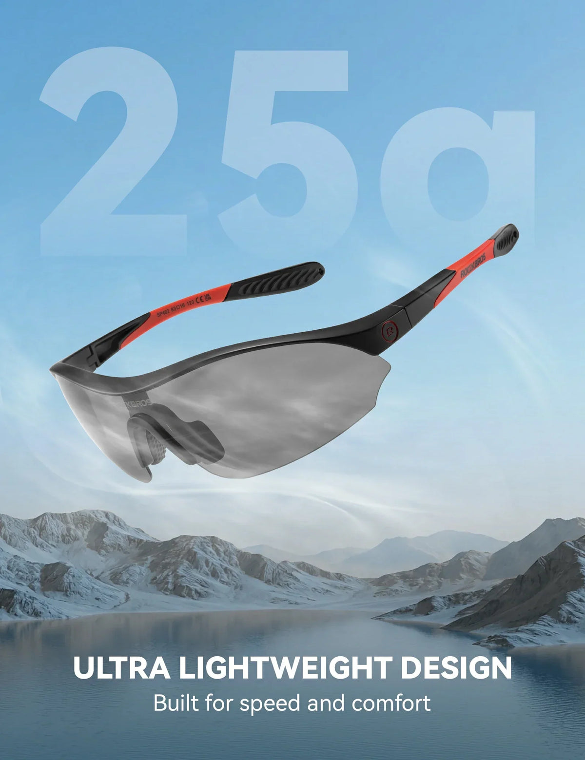 Lunettes de soleil de cyclisme sportif ROCKBROS avec 3 verres UV400 interchangeables