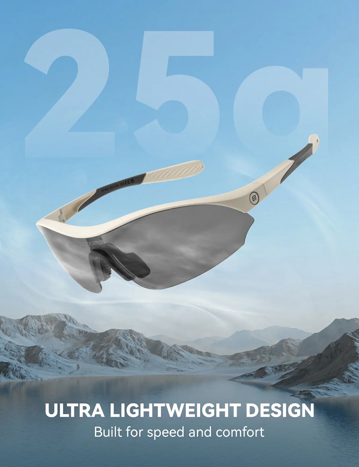 Lunettes de soleil de cyclisme sportif ROCKBROS avec 3 verres UV400 interchangeables