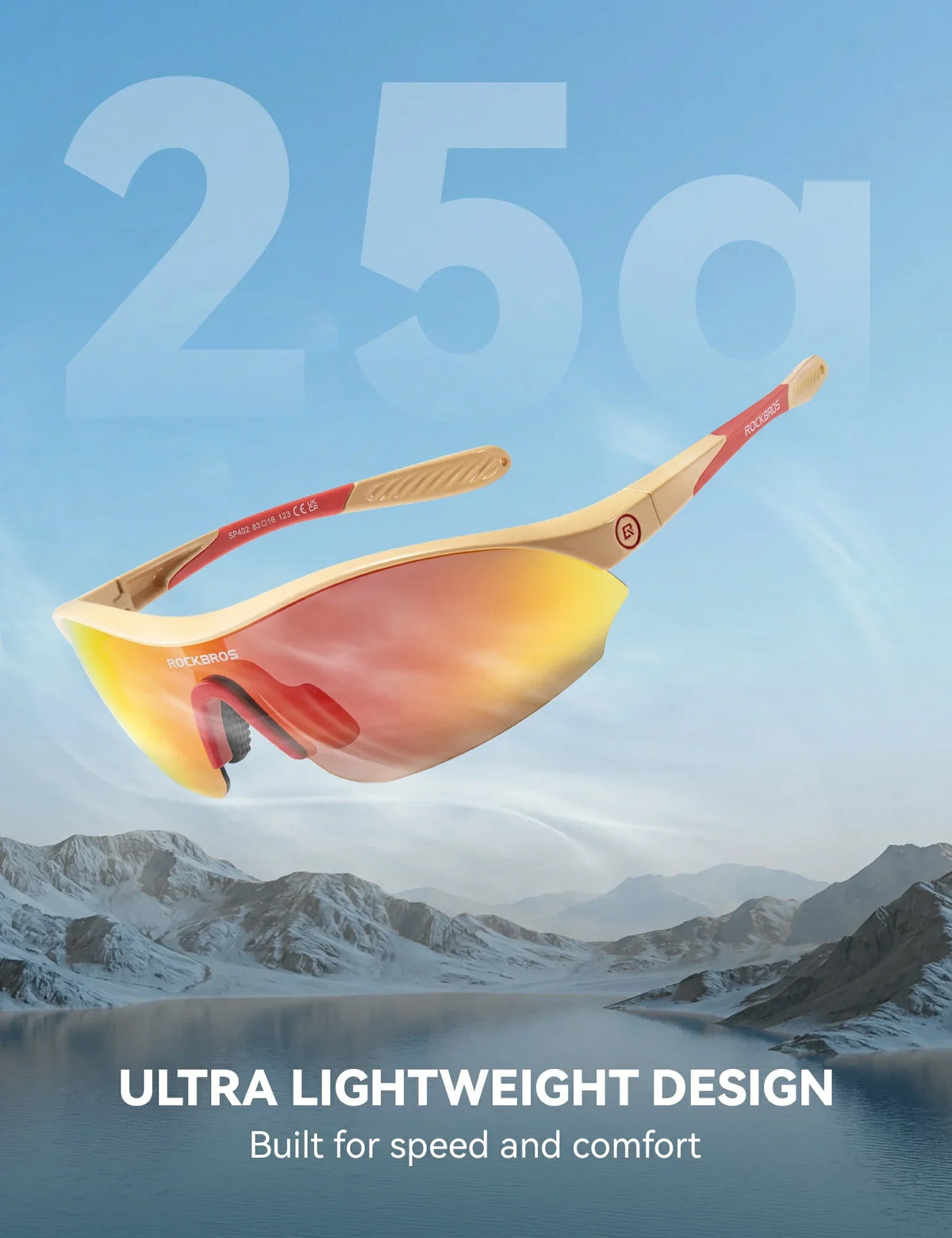 Lunettes de soleil de cyclisme sportif ROCKBROS avec 3 verres UV400 interchangeables