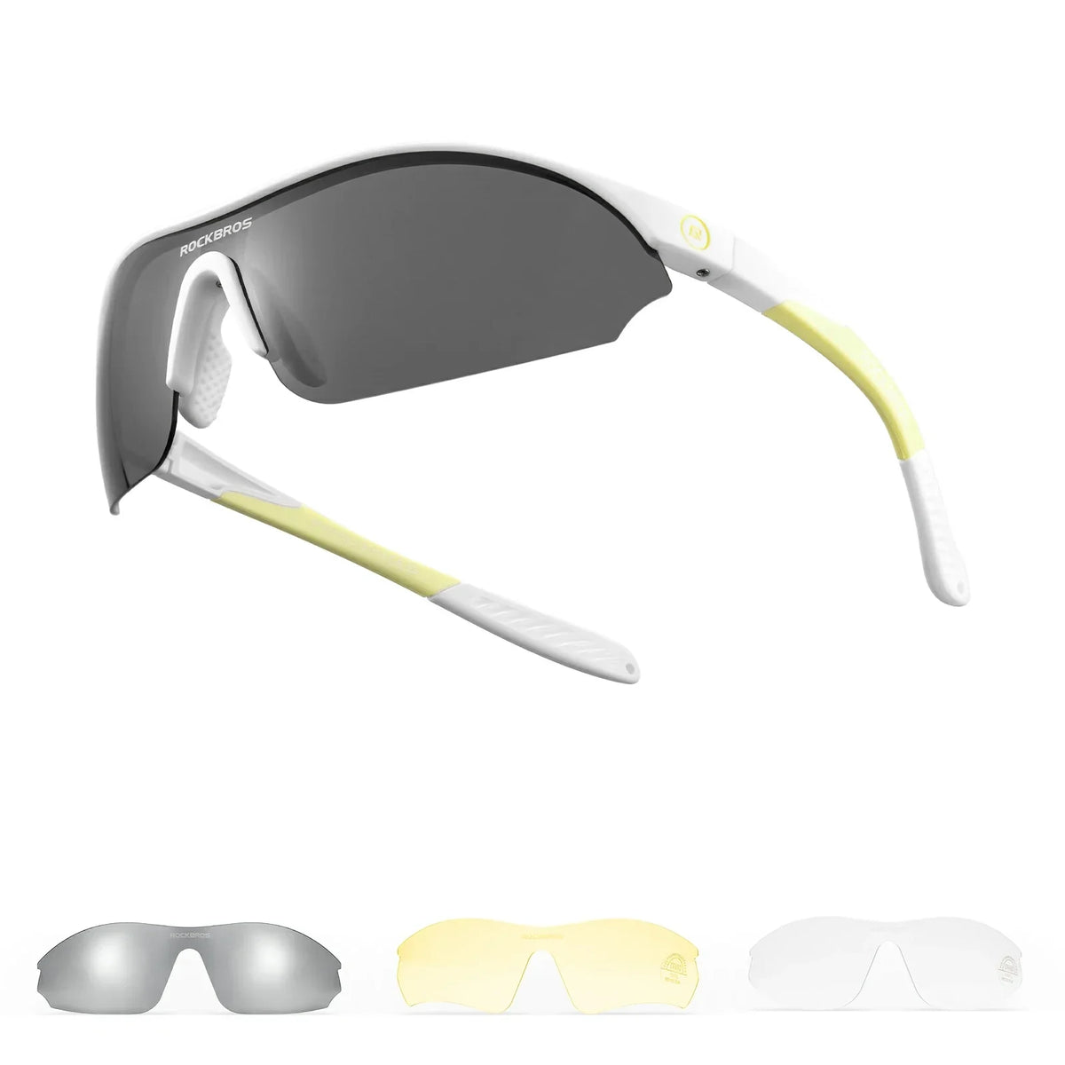 Lunettes de soleil de cyclisme sportif ROCKBROS avec 3 verres UV400 interchangeables