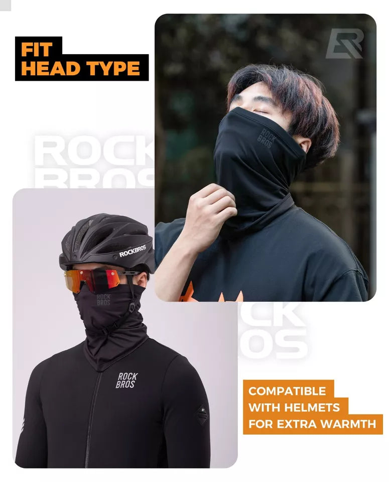 ROCKBROS Demi-Cagoule Hiver Chaud Tube Écharpe Cache-Cou Extérieur Unisexe