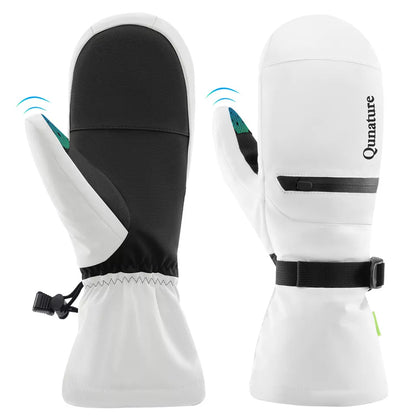 Qunature Gants de ski chauds Gants de snowboard imperméables XS-XL Femme/Homme