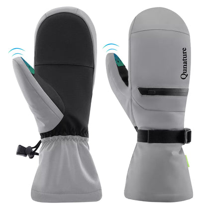 Qunature Gants de ski chauds Gants de snowboard imperméables XS-XL Femme/Homme