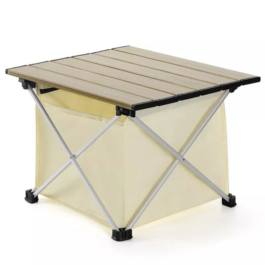 Table de camping Qunature table pliante en aluminium avec sac 600D table de pique-nique jusqu'à 15KG