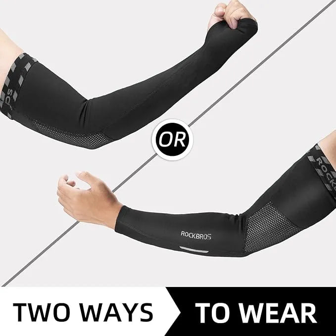 ROCKBROS Manchettes de vélo en polaire d'hiver avec passant pour pouce
