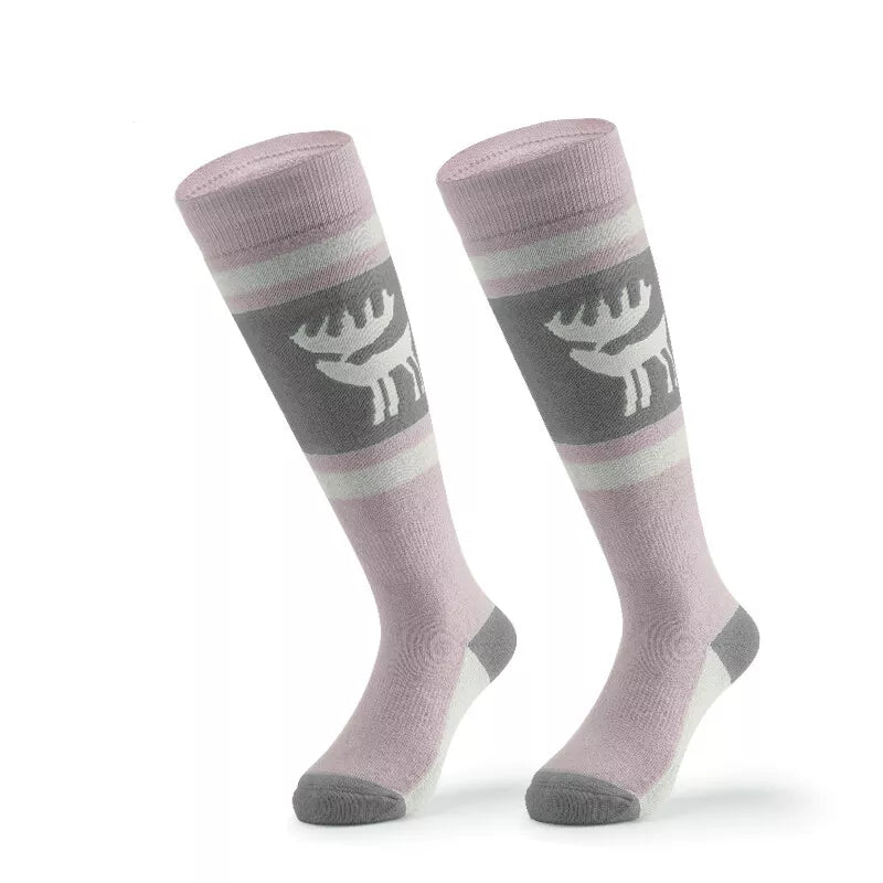 Qunature chaussettes de ski chaussettes d'hiver pour enfants/garçons chaussettes de ski avec laine 1 paire