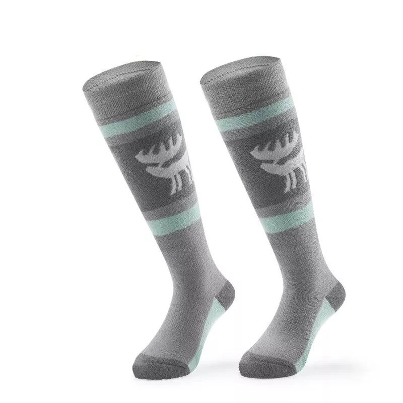 Qunature chaussettes de ski chaussettes d'hiver pour enfants/garçons chaussettes de ski avec laine 1 paire