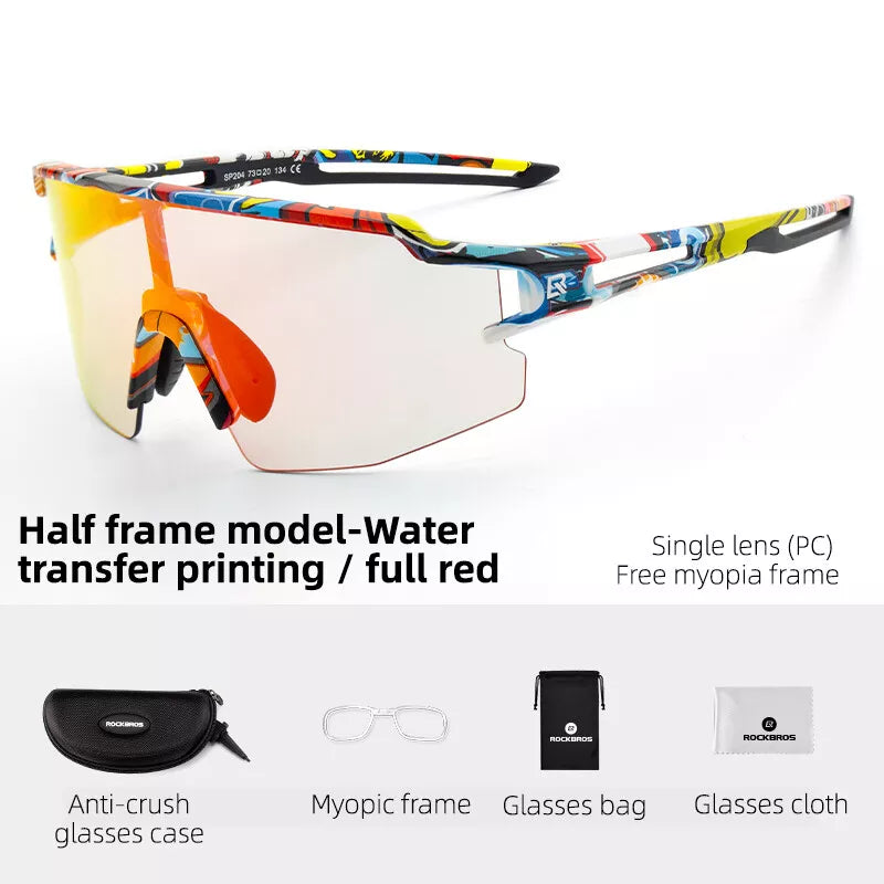 ROCKBROS lunettes de soleil polarisées/photochromiques lunettes de cyclisme vélo UV400 unisexe