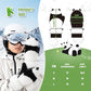 Qunature Gants de ski Panda Design pour enfants âgés de 4 à 12 ans, chauds, thermiques, coupe-vent, en polaire, idéaux pour les activités hivernales telles que le ski, le snowboard, le patinage sur glace