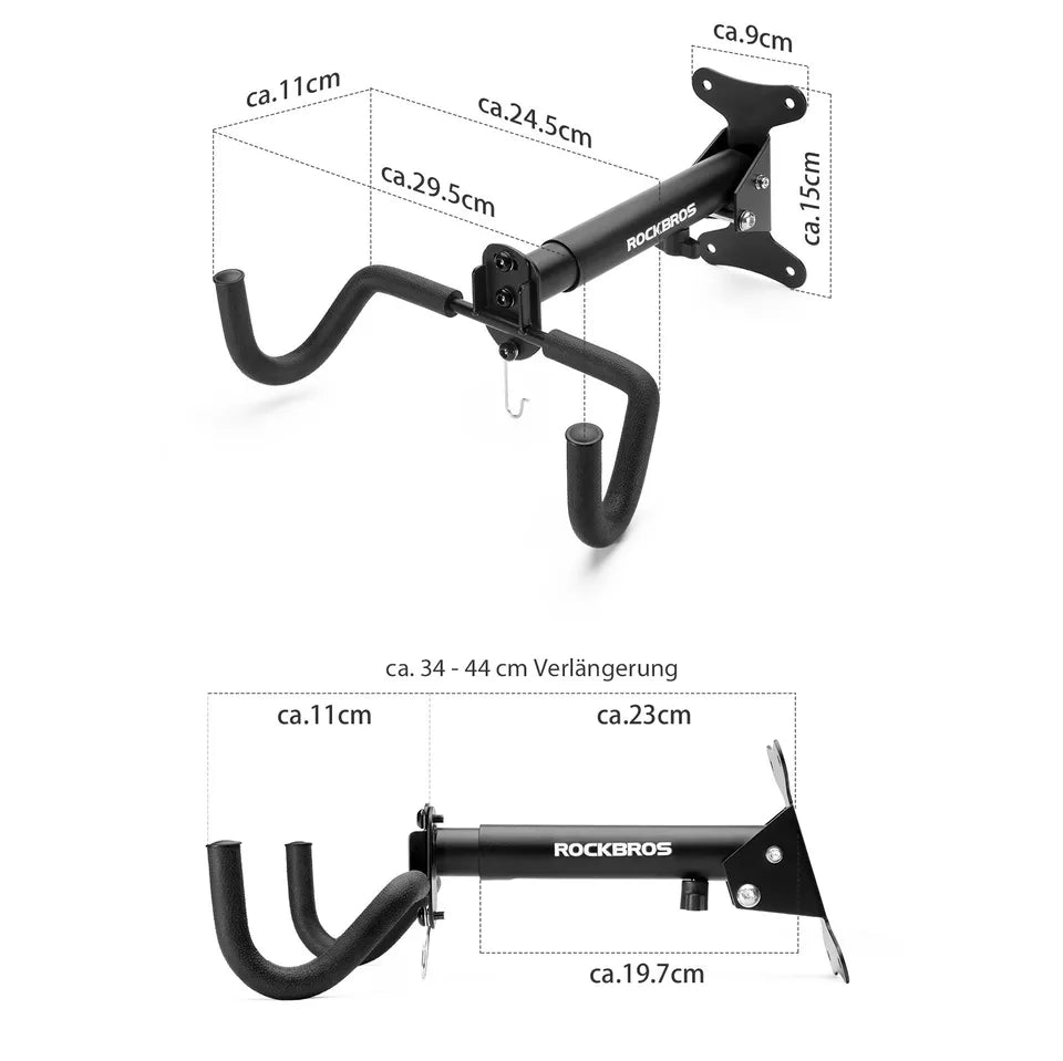 ROCKBROS support de montage pour vélo support mural support de vélo jusqu'à 15 kg