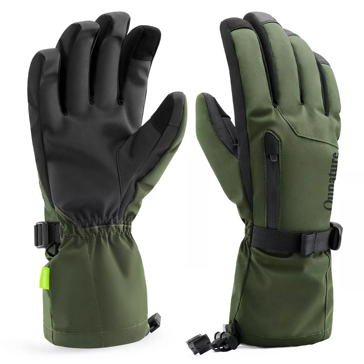 Qunature Gants d'hiver de ski/neige coupe-vent pour vélo/moto XS-XL