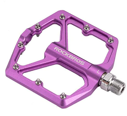ROCKBROS Pédales de vélo de course en aluminium ultra légères antidérapantes 9/16 pouces
